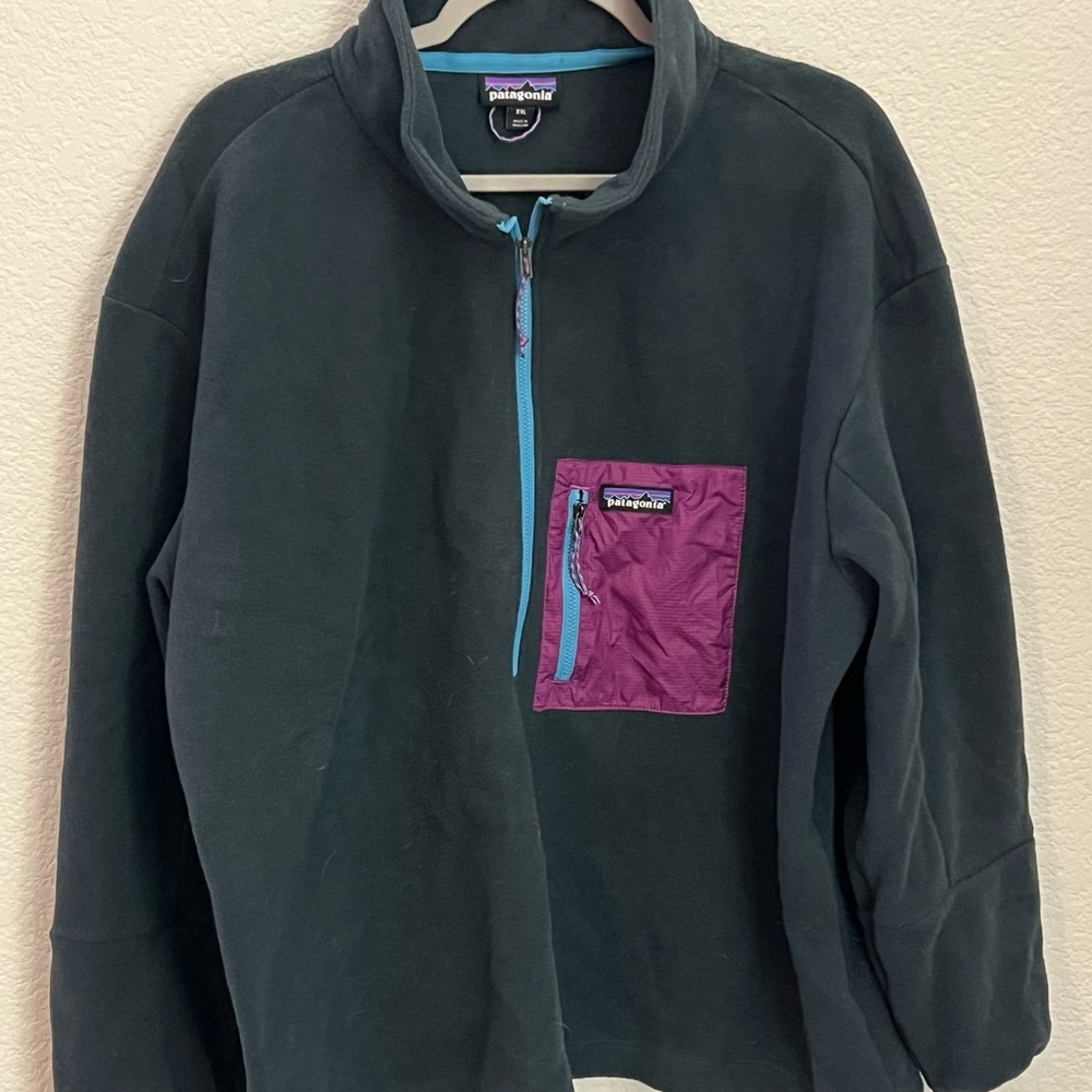 Patagonia Kids Fleece Jacket - Black and Purple